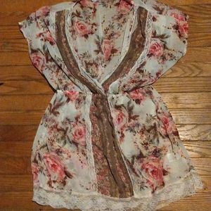 Lacy sheer Maurices top